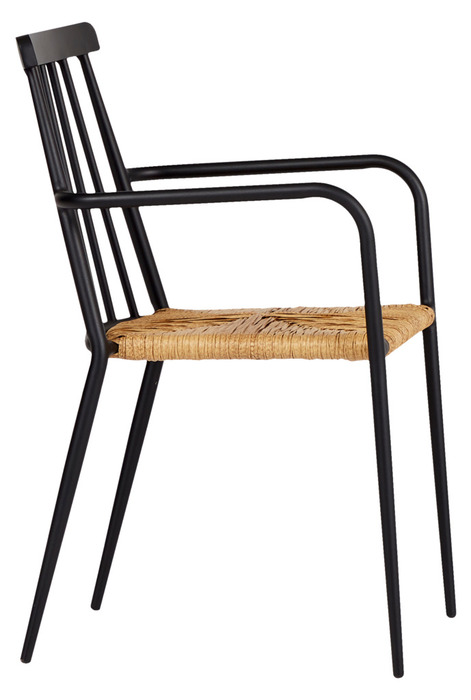 Havestol stabelbar alu/rattan sort - Envy